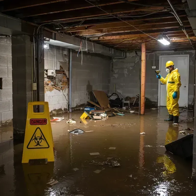 Flooded Basement Electrical Hazard in Tyler County, TX Property